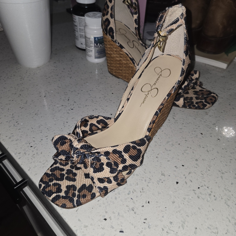 Jessica Simpson Animal Print Wedges